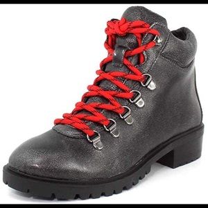 Steve Madden Lora Hiking Boots in Pewter NWT